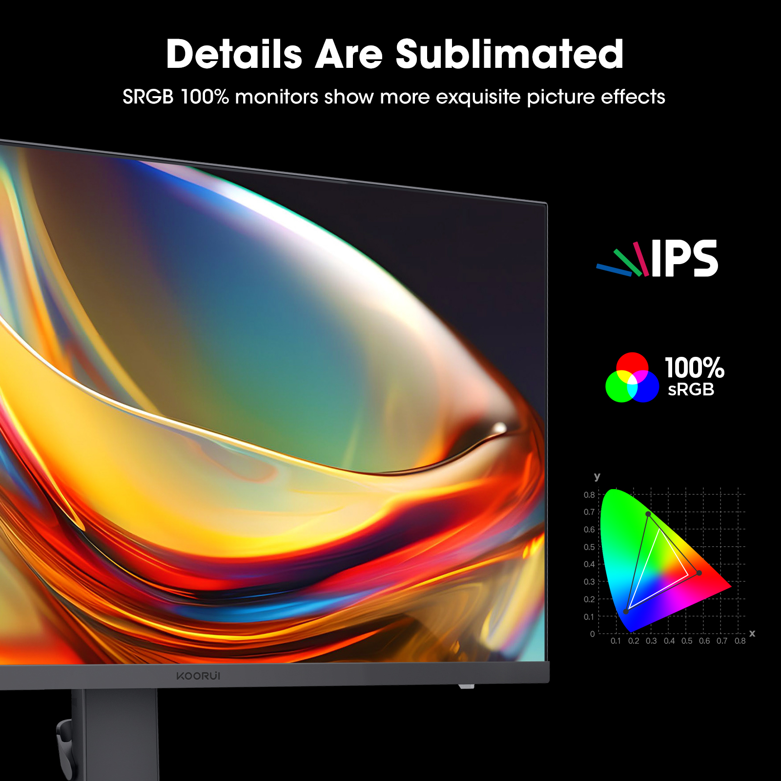 KOORUI 27 inch Gaming Monitor - WQHD (2560x1440) Computer Monitor, 240Hz, 1ms, AdaptiveSync Technology, HDR400, HDMI DisplayPort 2K Monitor, VESA Mountable, Tilt Adjustable, Eye Care, Black 27E3QK