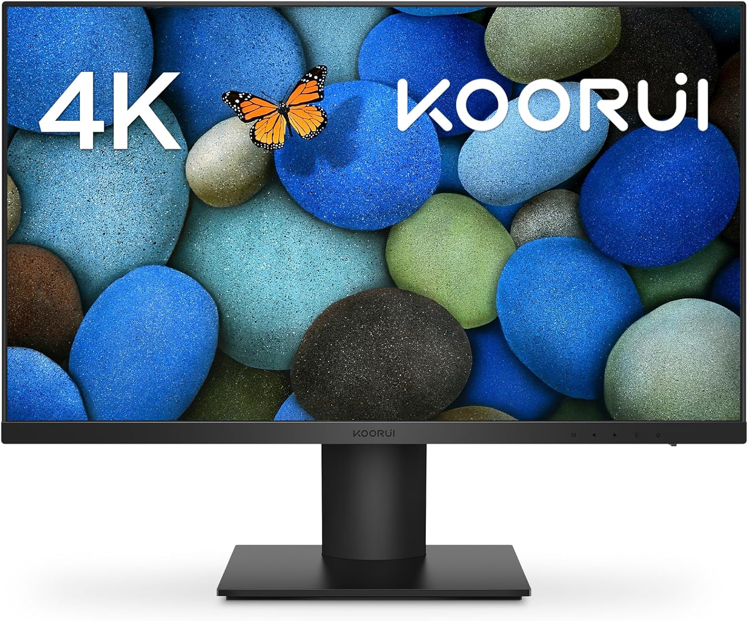 KOORUI 27 Inch Monitors, 4K Computer Monitors UHD(3840 * 2160), IPS, 6ms, 60Hz, 2x HDMI 2.0 & DisplayPort 1.4, Adpitive Sync, HDR10, VESA 100 * 100mm, 90% DCI-P3, Eye Care