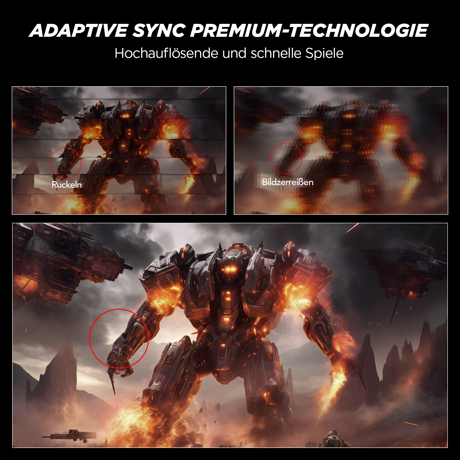 KOORUI G2711P 27 Zoll Gaming Monitor, 1ms 200Hz FHD IPS HDR400 PC Bildschirm, 100% SRGB Adaptive Sync VESA 75x75mm