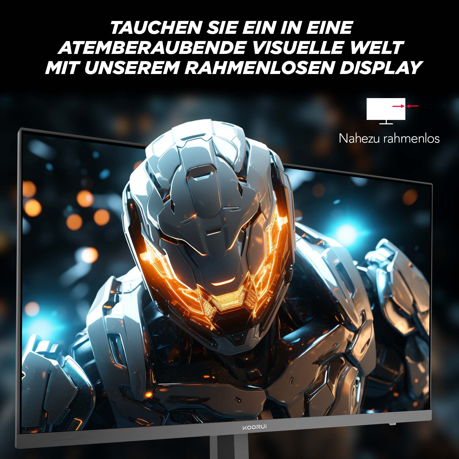 KOORUI G2711P 27 Zoll Gaming Monitor, 1ms 200Hz FHD IPS HDR400 PC Bildschirm, 100% SRGB Adaptive Sync VESA 75x75mm