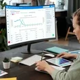 KOORUI 24 inch Curved Computer Monitor, FHD 1080P 75Hz Desktop Monitors for Computer, HDMI&VGA Ports, Eye Care