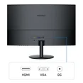 KOORUI 24 inch Curved Computer Monitor, FHD 1080P 75Hz Desktop Monitors for Computer, HDMI&VGA Ports, Eye Care