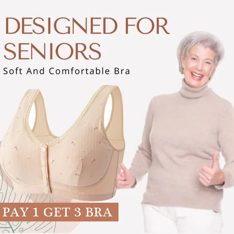 🎉Pay 1 get 3_Premium Front Closure Cotton Bra Design 