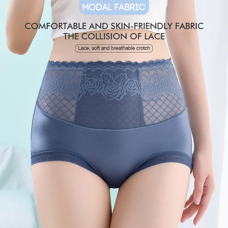 🔥Buy 1 get 2 free (3pcs) _High Waist Anti-Side Leakage Lace Panties