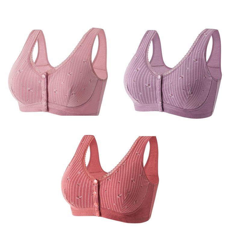 🎉Pay 1 get 3_Premium Front Closure Cotton Bra Design 
