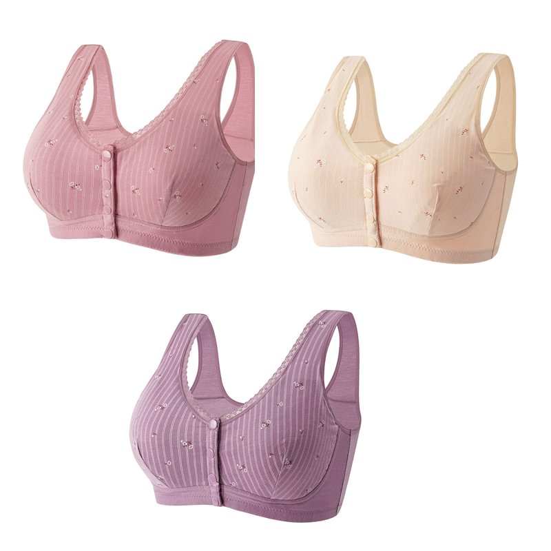 🎉Pay 1 get 3_Premium Front Closure Cotton Bra Design 
