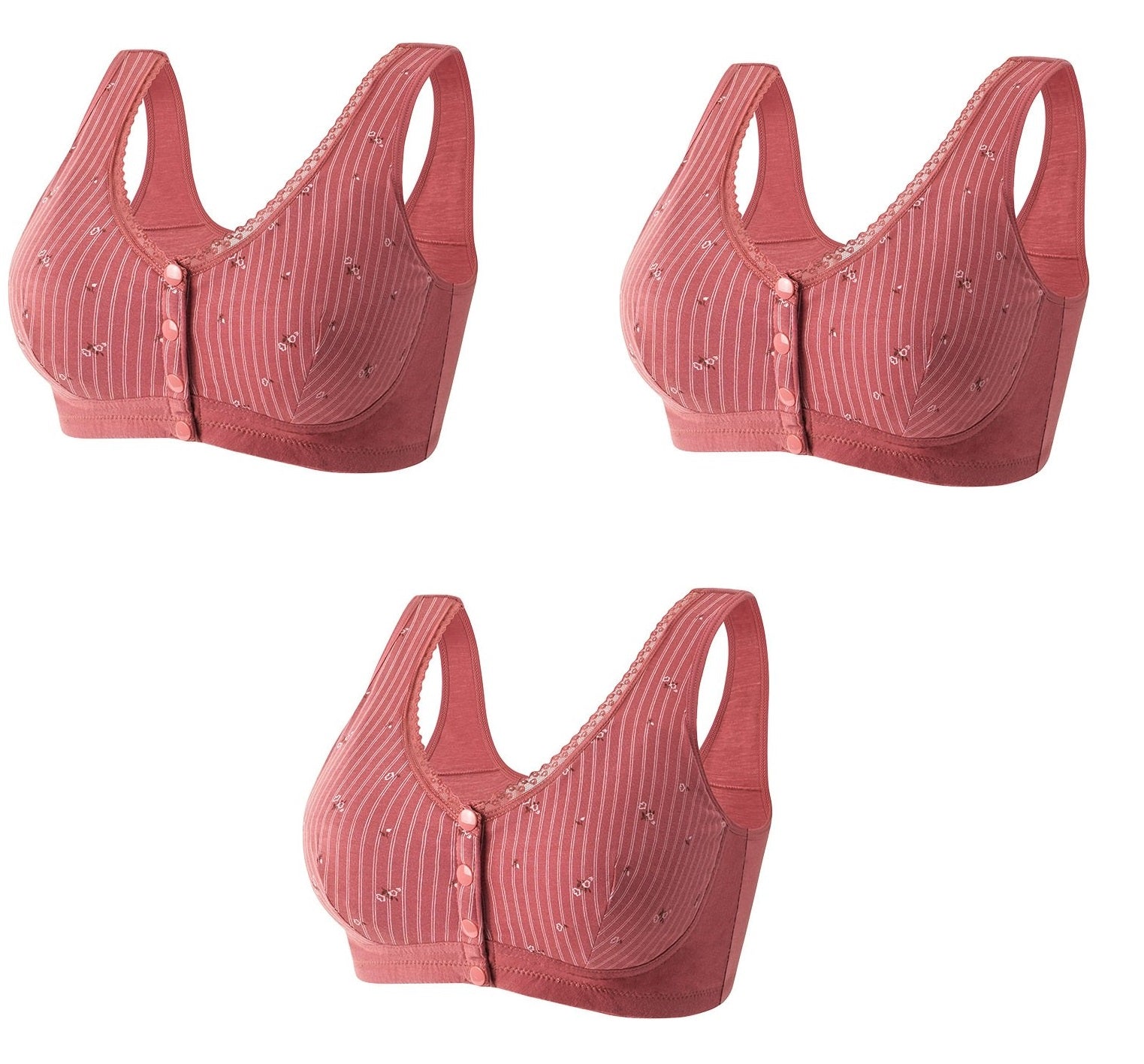 🎉Pay 1 get 3_Premium Front Closure Cotton Bra Design 