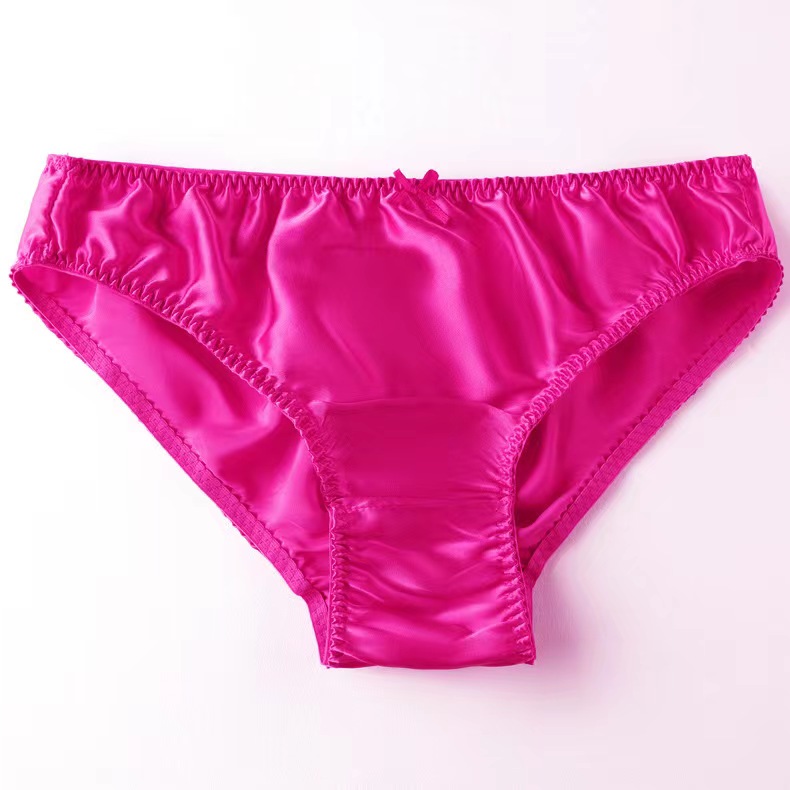Women's Silk Simple Solid Color Panties