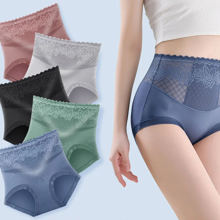 🔥Buy 1 get 2 free (3pcs) _High Waist Anti-Side Leakage Lace Panties