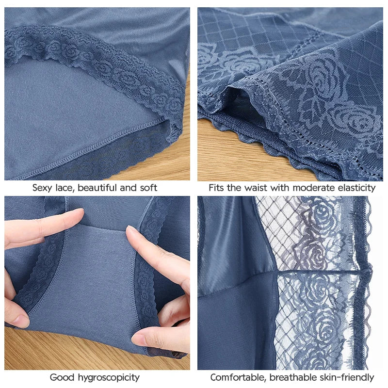 🔥Buy 1 get 2 free (3pcs) _High Waist Anti-Side Leakage Lace Panties