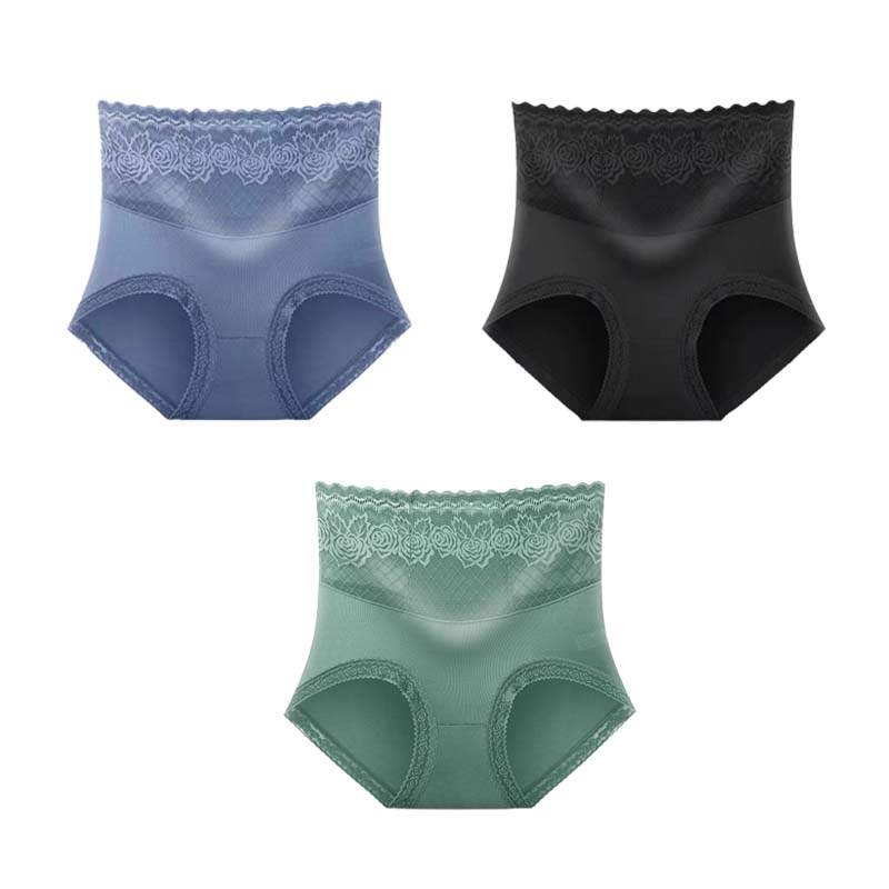 🔥Buy 1 get 2 free (3pcs) _High Waist Anti-Side Leakage Lace Panties