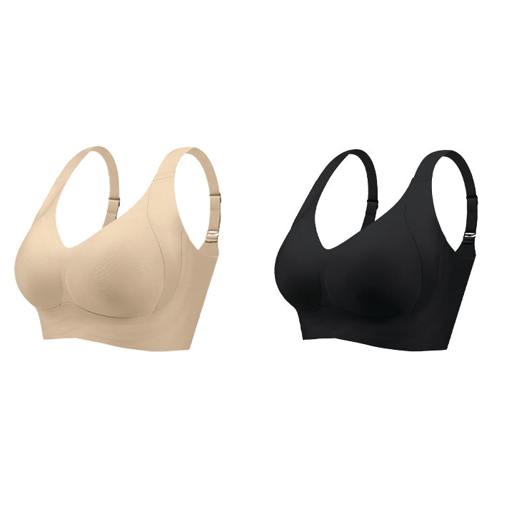 Daily Comfort Wireless Shaper Bra-Black+Grey+Skin