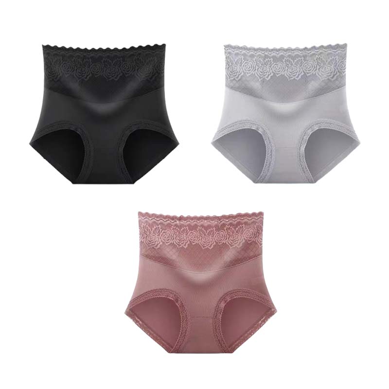 🔥Buy 1 get 2 free (3pcs) _High Waist Anti-Side Leakage Lace Panties