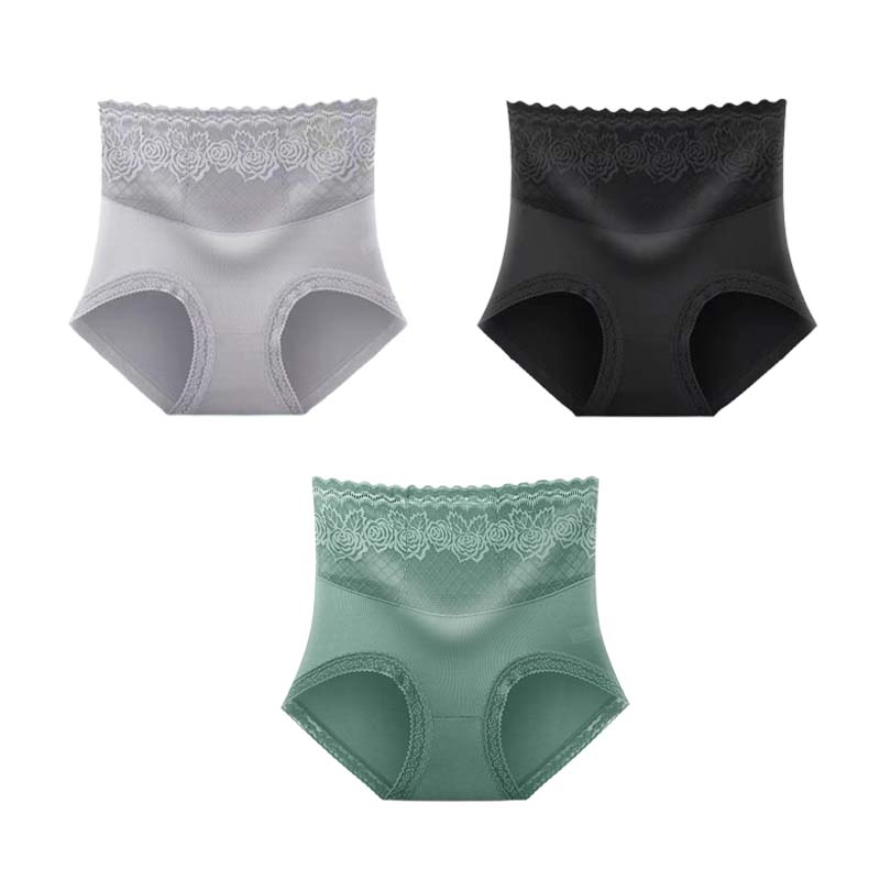 🔥Buy 1 get 2 free (3pcs) _High Waist Anti-Side Leakage Lace Panties