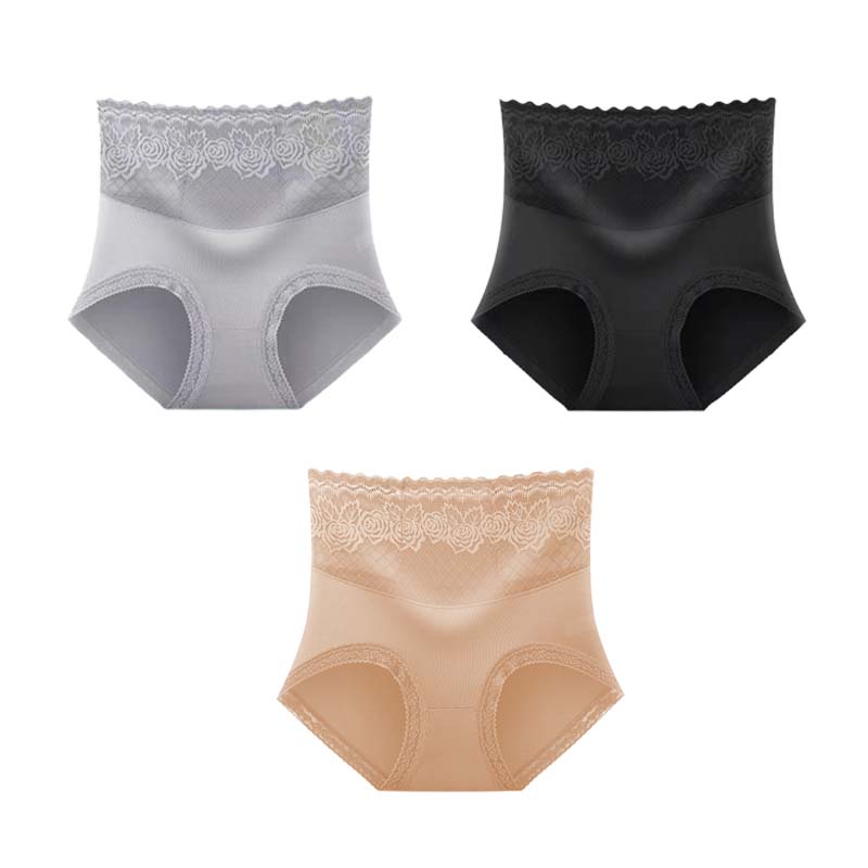 🔥Buy 1 get 2 free (3pcs) _High Waist Anti-Side Leakage Lace Panties