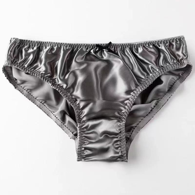 Women's Silk Simple Solid Color Panties