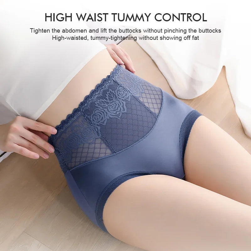 🔥Buy 1 get 2 free (3pcs) _High Waist Anti-Side Leakage Lace Panties