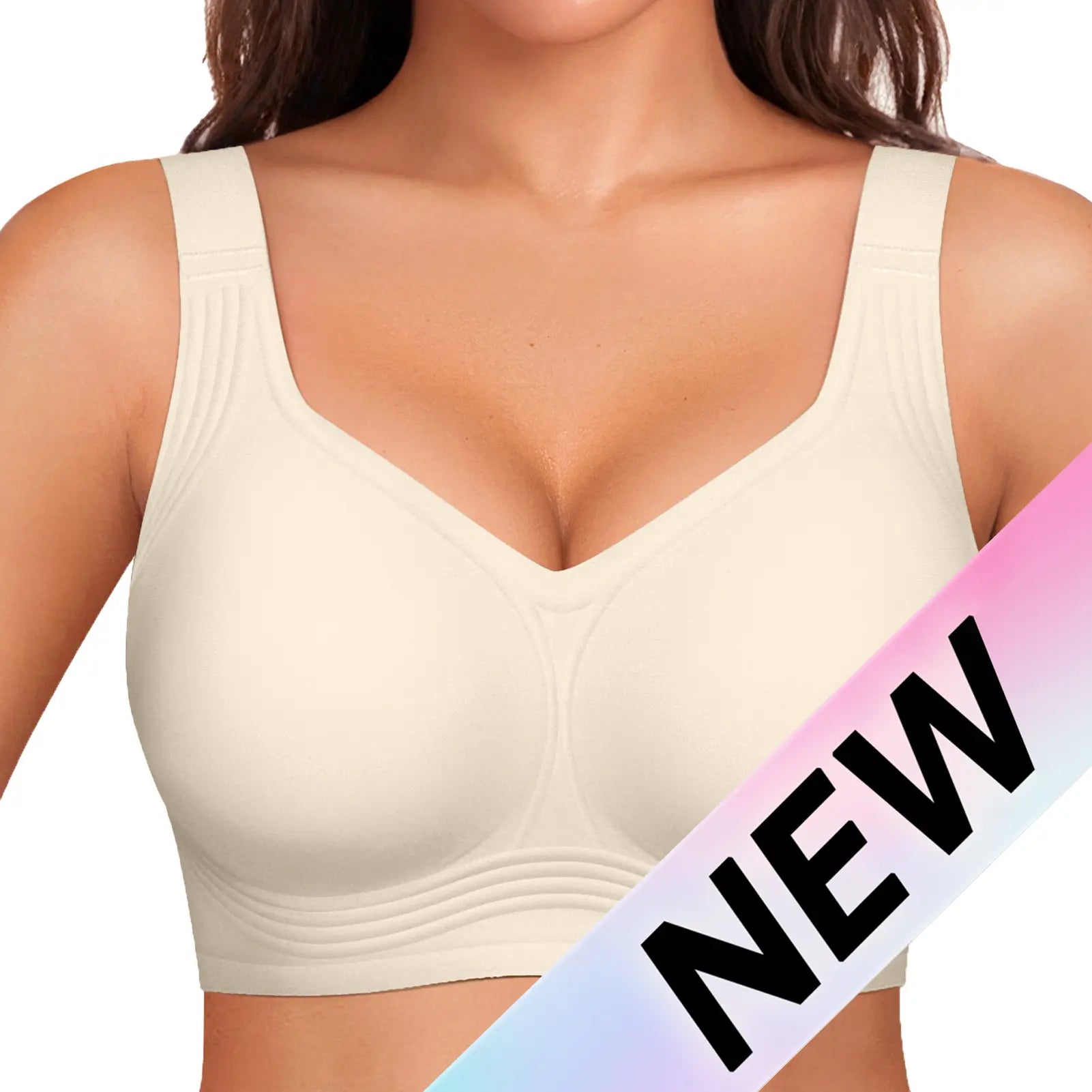 Women Jelly Bras Wirefree Full Coverage No Underwire Everyday Bras Comfortable Wireless Padded Tshirt Bra