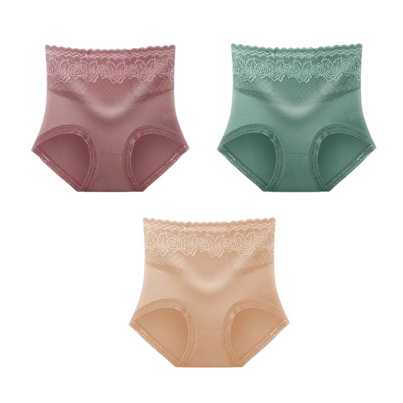 🔥Buy 1 get 2 free (3pcs) _High Waist Anti-Side Leakage Lace Panties