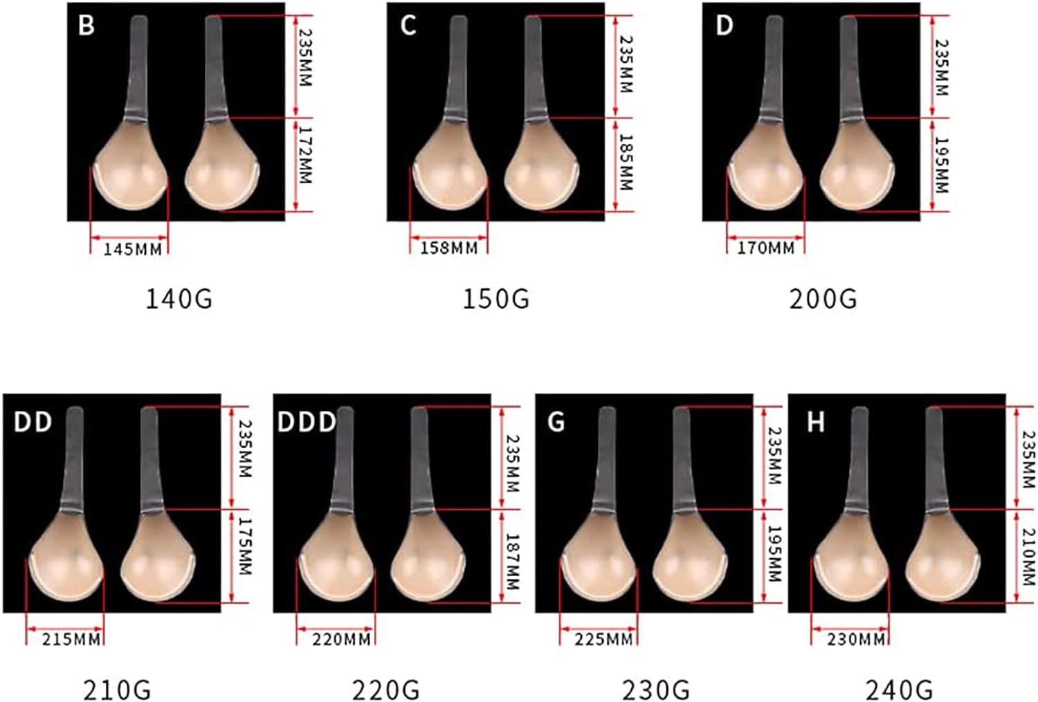 🎉Extra Large Sizes B-H_Comfortable Silicone Lift 