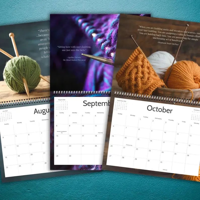 🔥LAST DAY 50% OFF - 🧶📅Knitting Calendar 2026 (♻️Free PDF Included!)