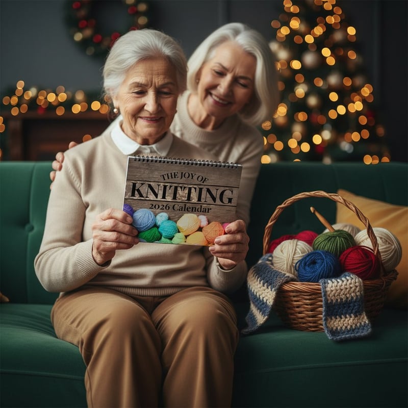 🔥LAST DAY 50% OFF - 🧶📅Knitting Calendar 2026 (♻️Free PDF Included!)