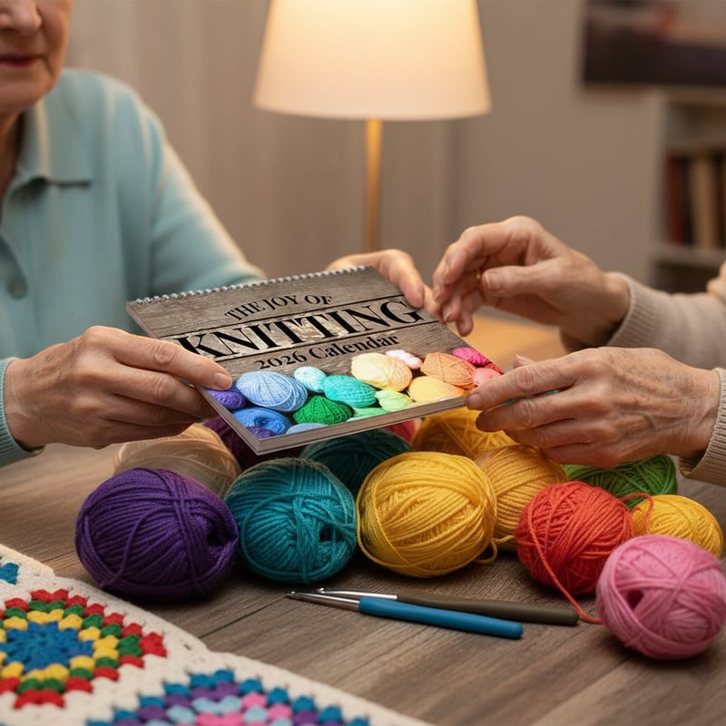 🔥LAST DAY 50% OFF - 🧶📅Knitting Calendar 2026 (♻️Free PDF Included!)