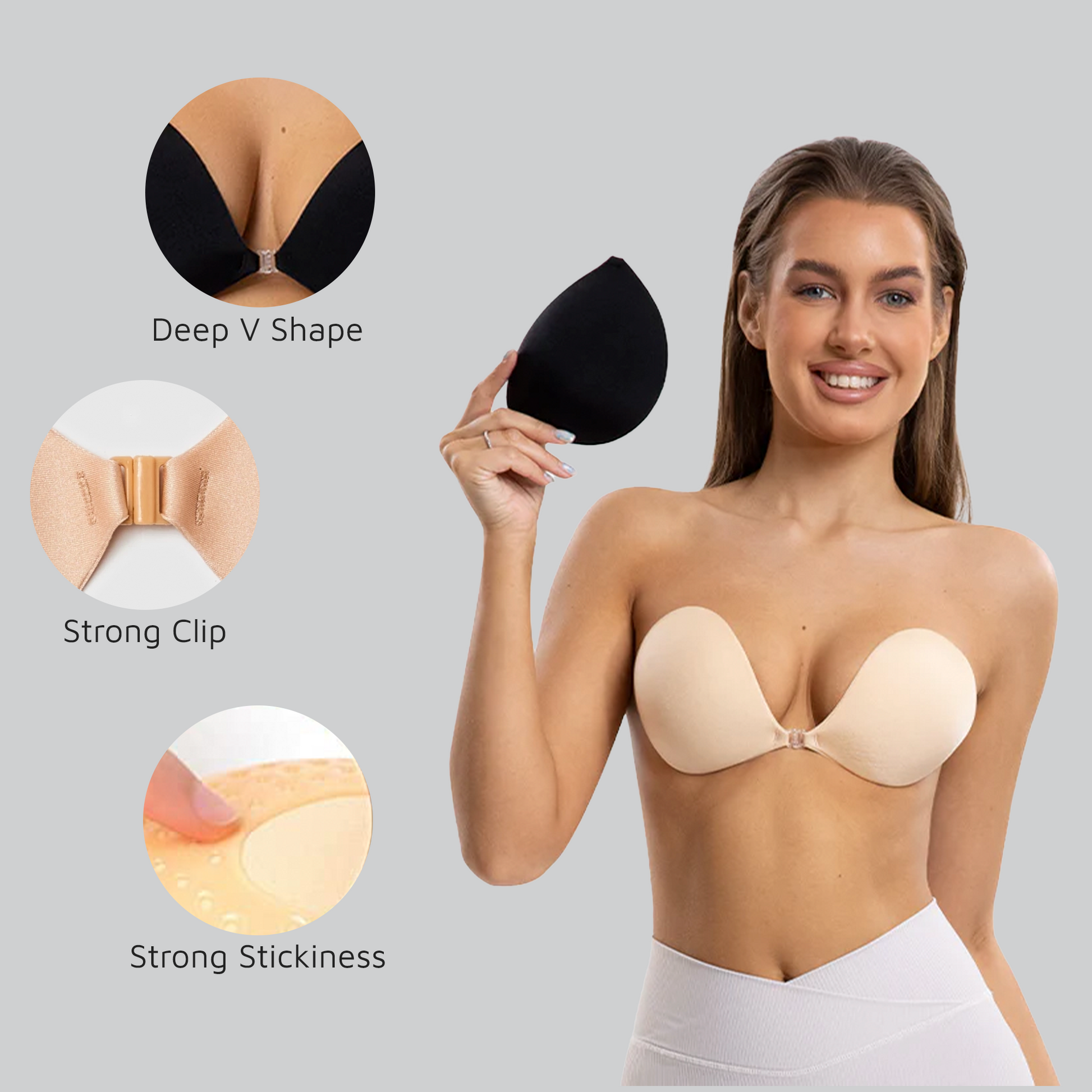 ✨BUY 3 FREE SHIPPING_Adhesive invisible gathering bras