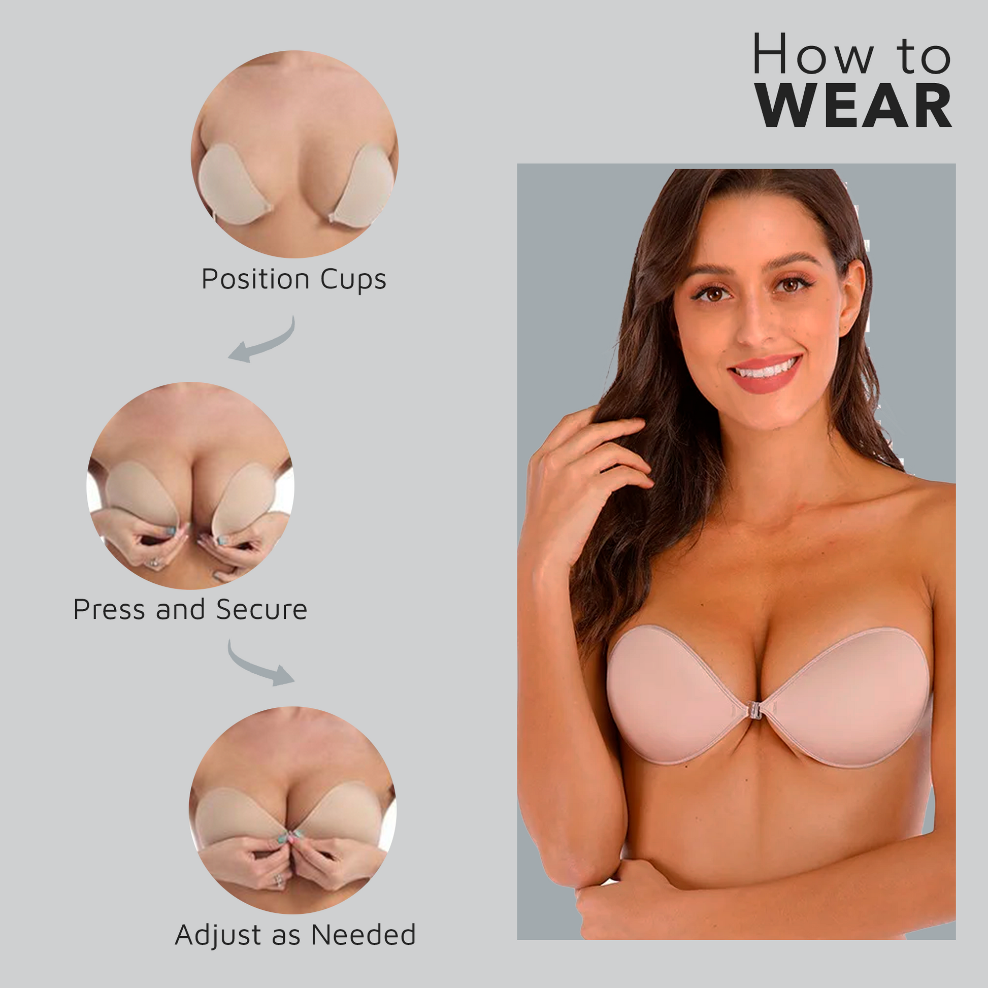 ✨BUY 3 FREE SHIPPING_Adhesive invisible gathering bras