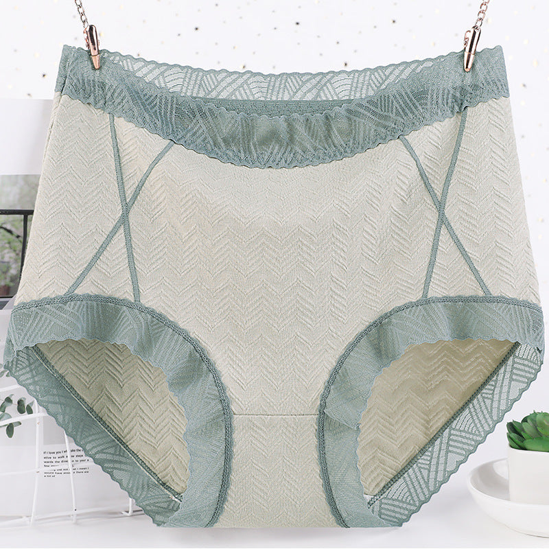 🔥buy 2 get 2 free-Plus Size High Waist Lace Breathable Soft Cotton Underwear