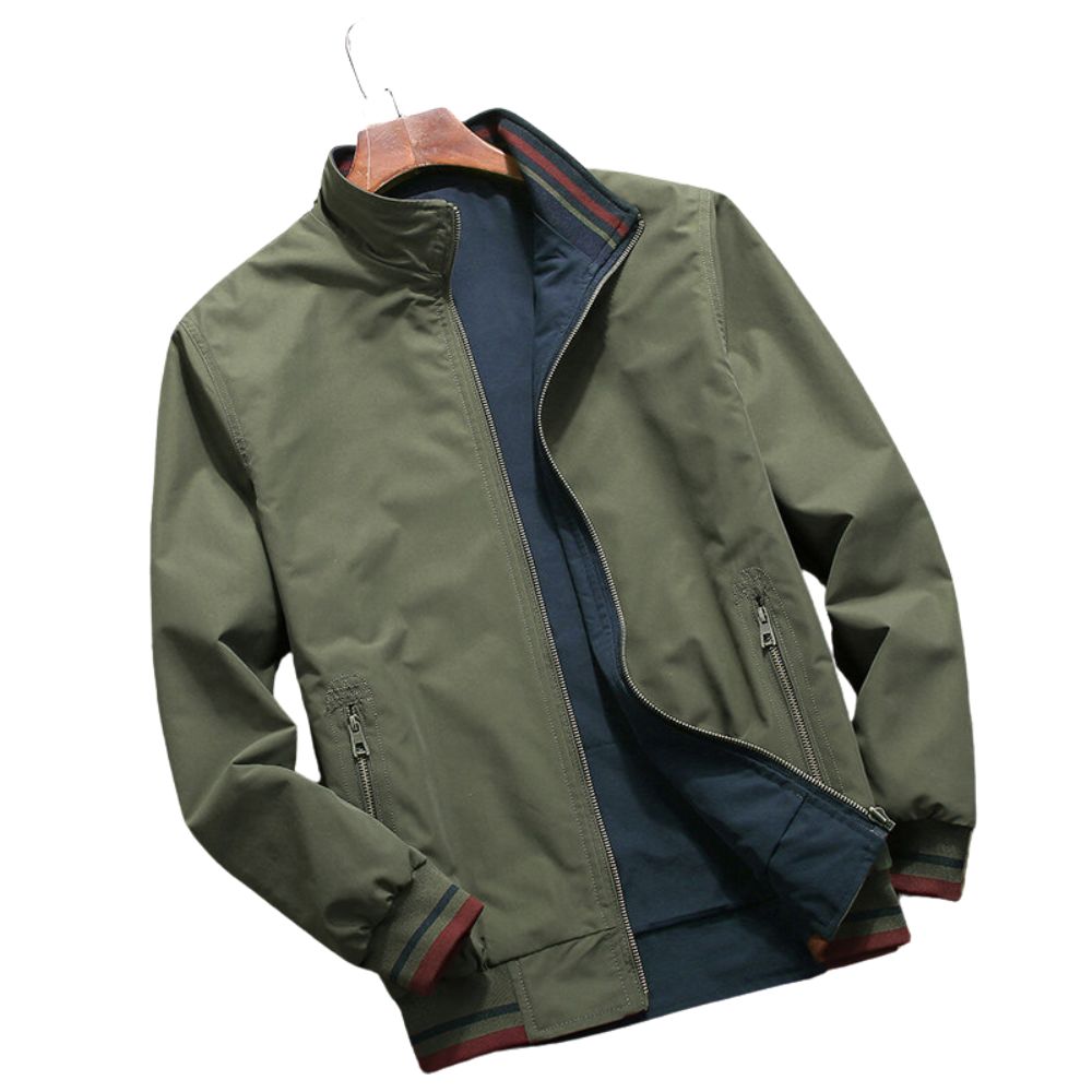 Lässige Wendbare Herrenjacke mit Stehkragen