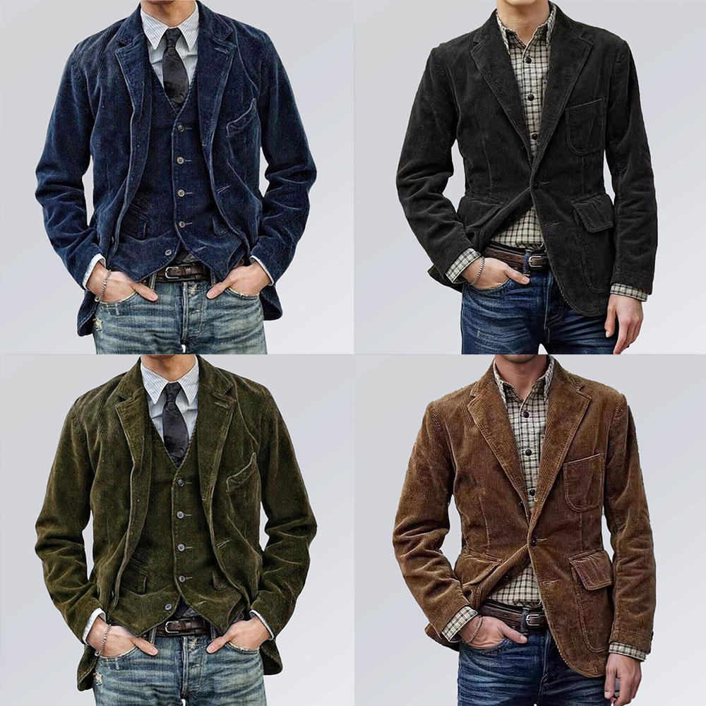 Einreihiger Cord-Blazer für Herren