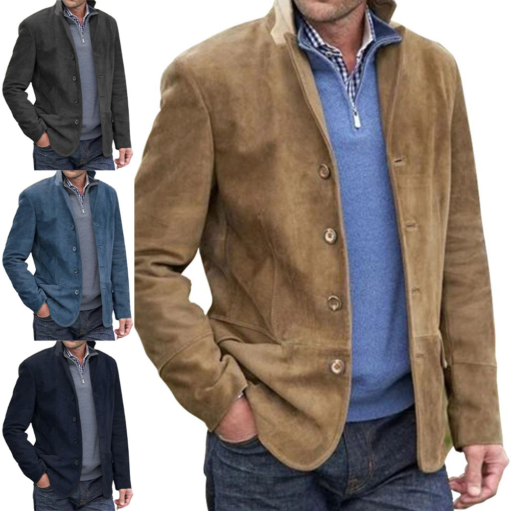 Neuer Retro-Freizeitanzug mit Stehkragen für Herren