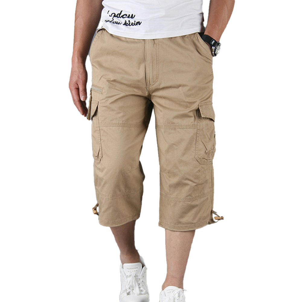 Herren Sport Casual Loose Workwear Cropped Hose