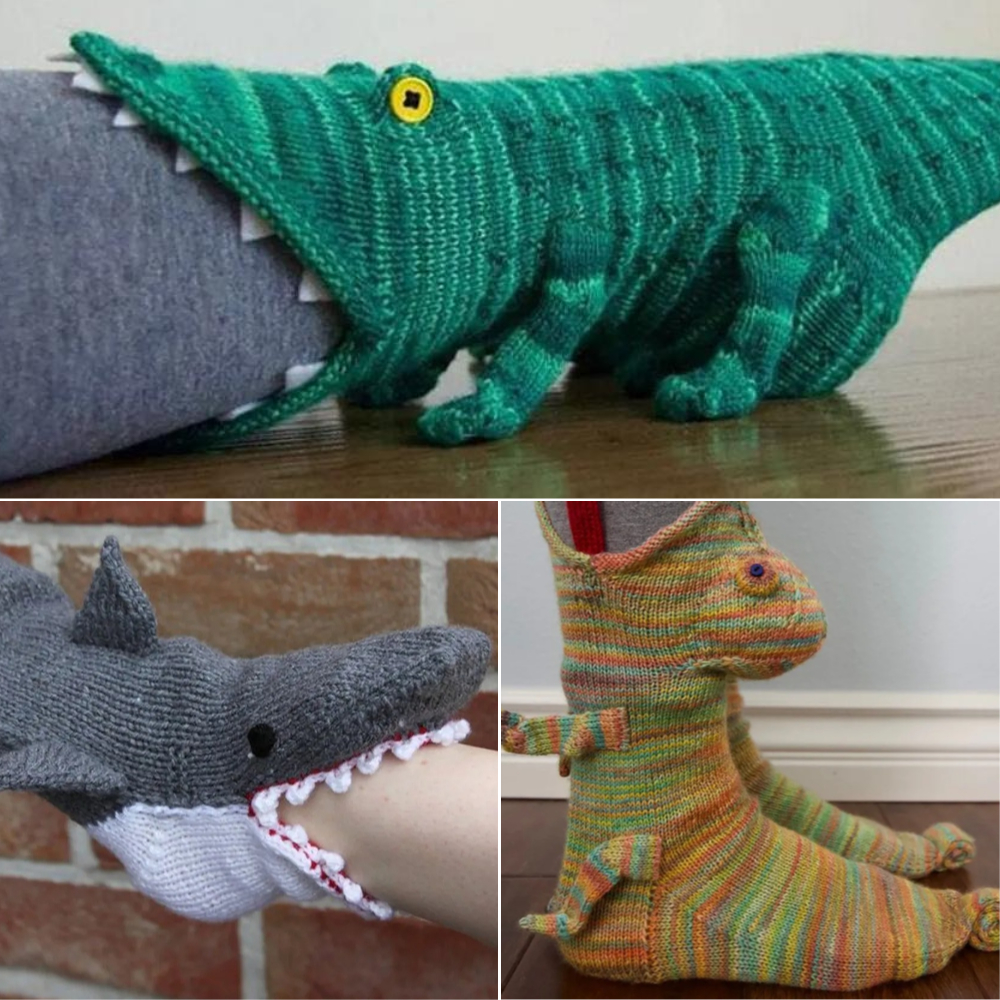 Kreative, wadenlange Weihnachtssocken mit Tiermotiven für Damen und Herren