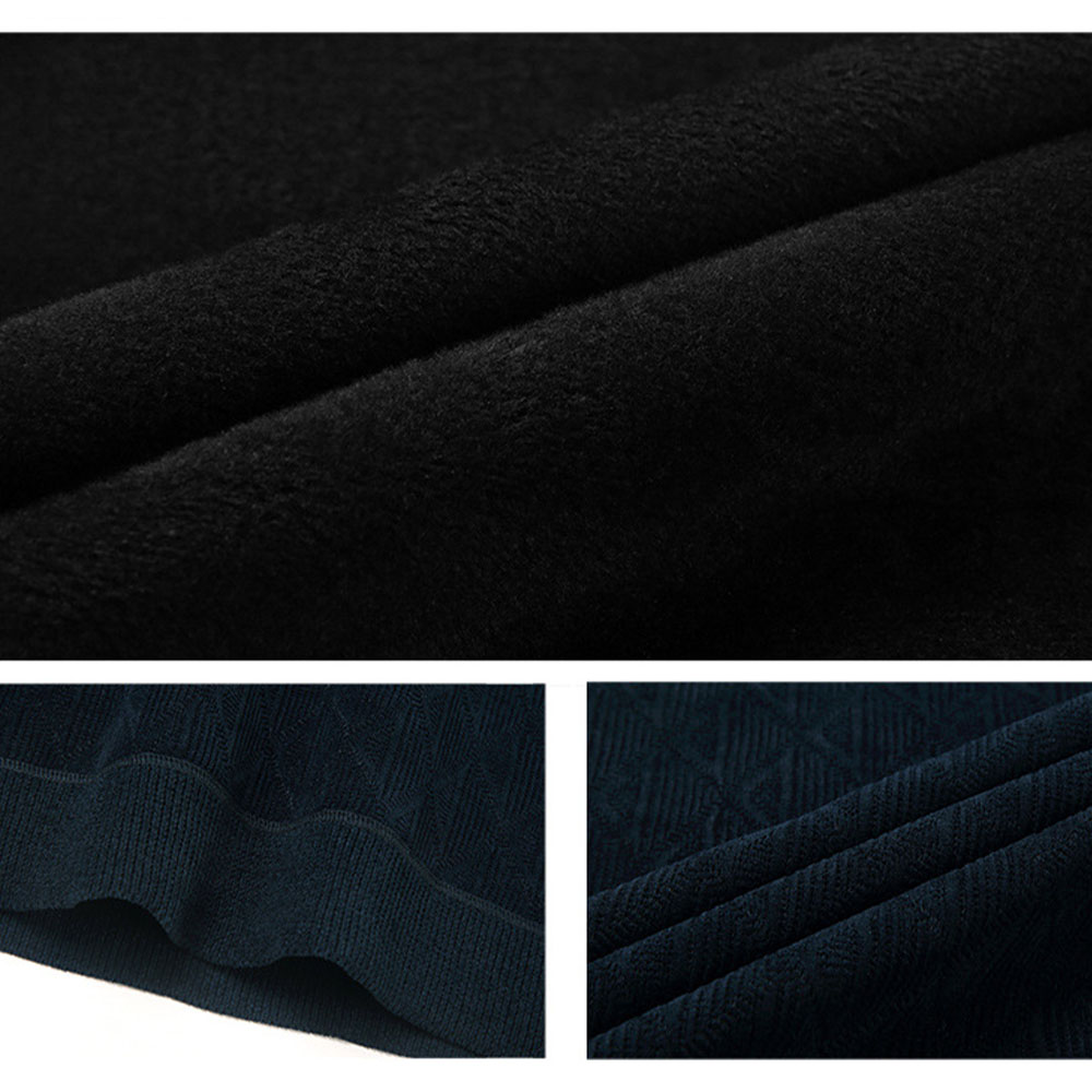 Warmer Herrenpullover aus Fleece und verdicktem Fake-Zweiteiler mit Revers