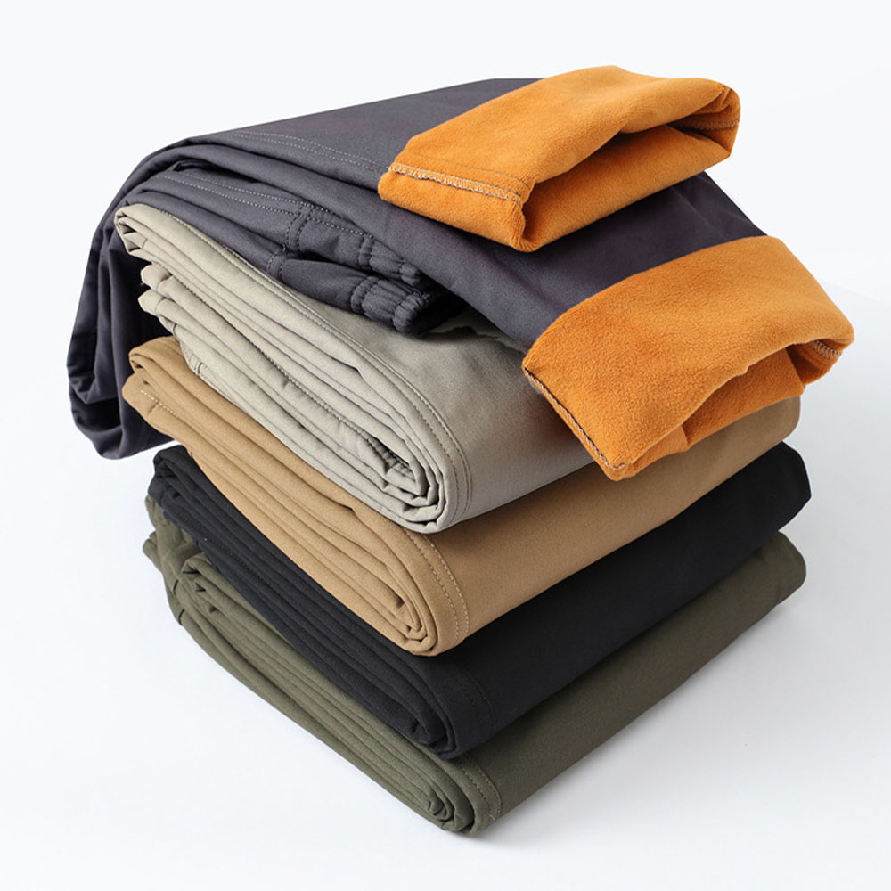 Pantalon décontracté chaud épaissi en polaire pour hommes