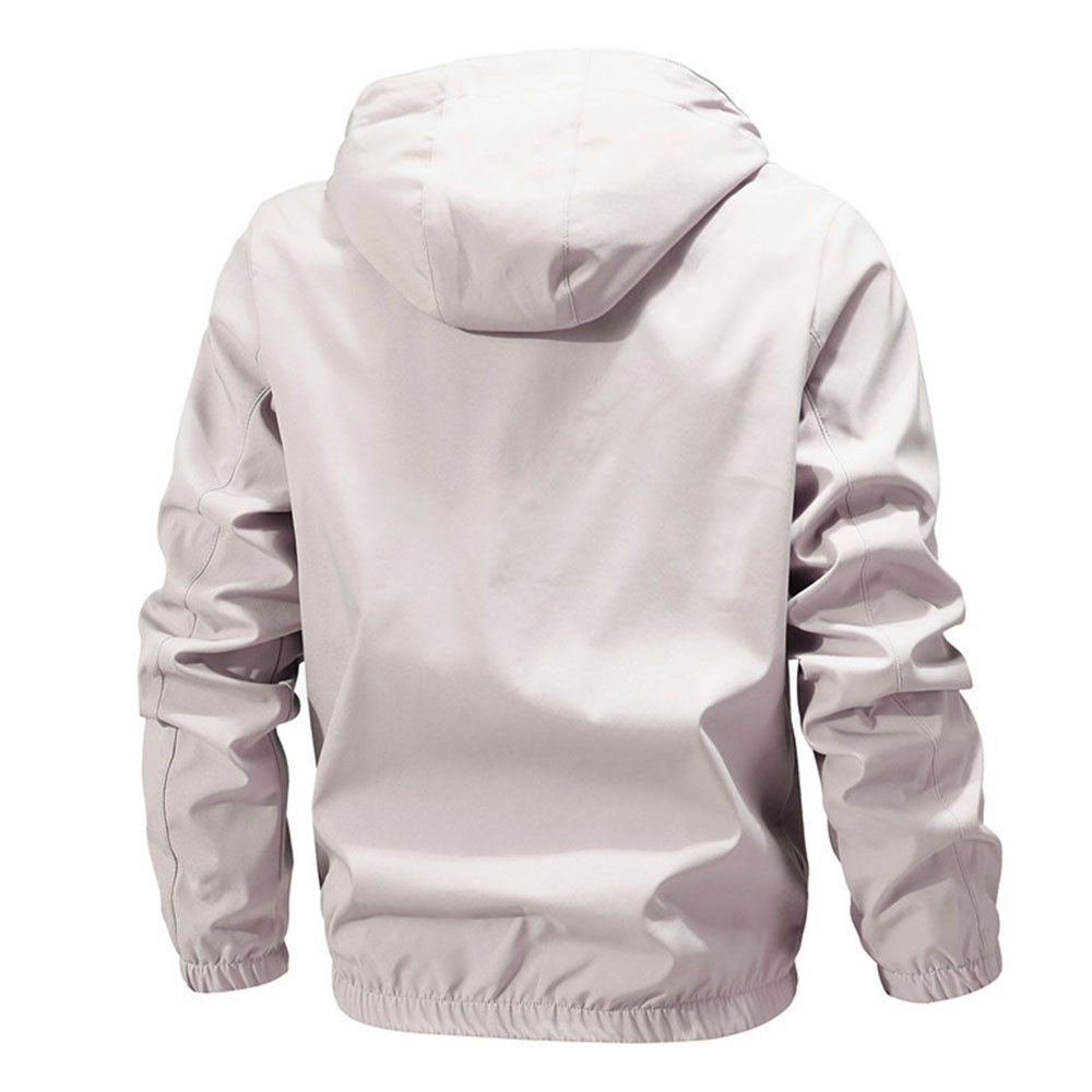 Veste décontractée à capuche simple pour homme