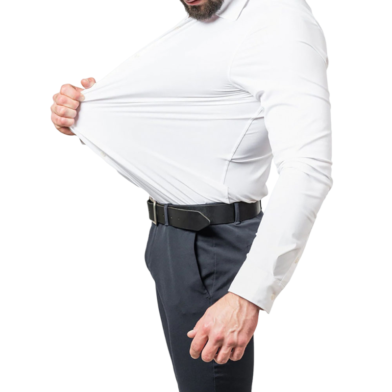 Chemise décontractée simple et extensible pour homme