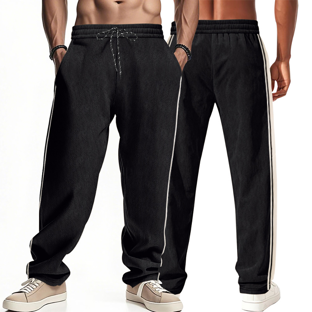 Pantalon ample décontracté en velours côtelé pour homme