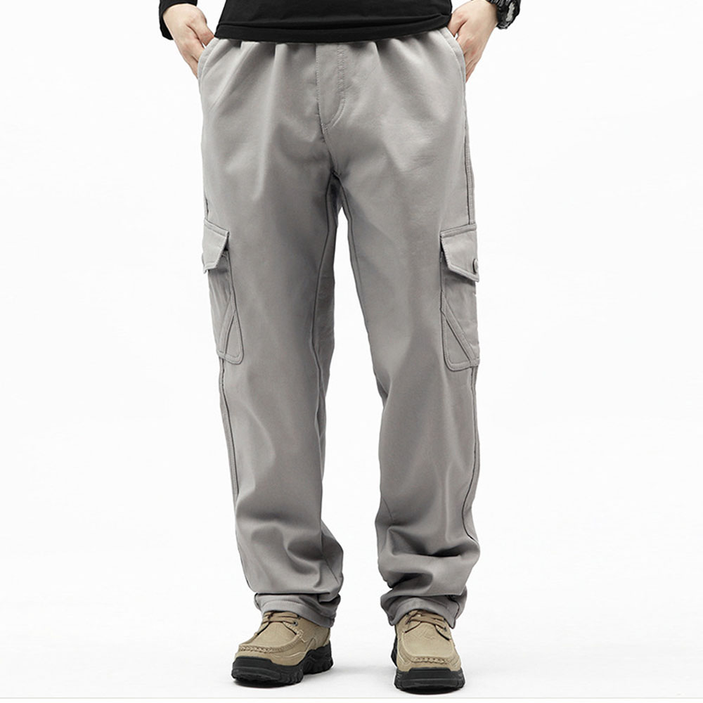 Pantalon décontracté chaud épaissi en polaire pour hommes