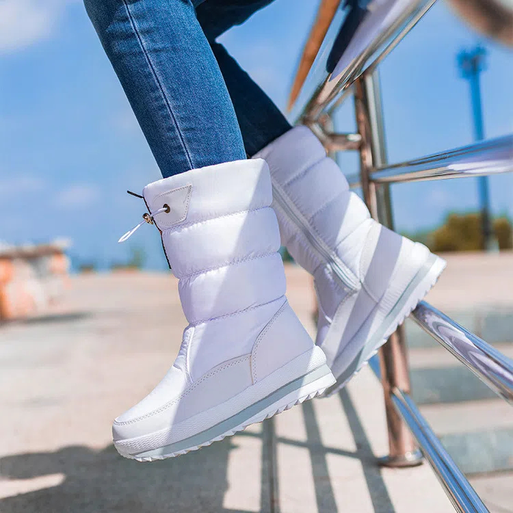 Verdickte warme lässige wasserdichte rutschfeste Winterstiefel für Damen