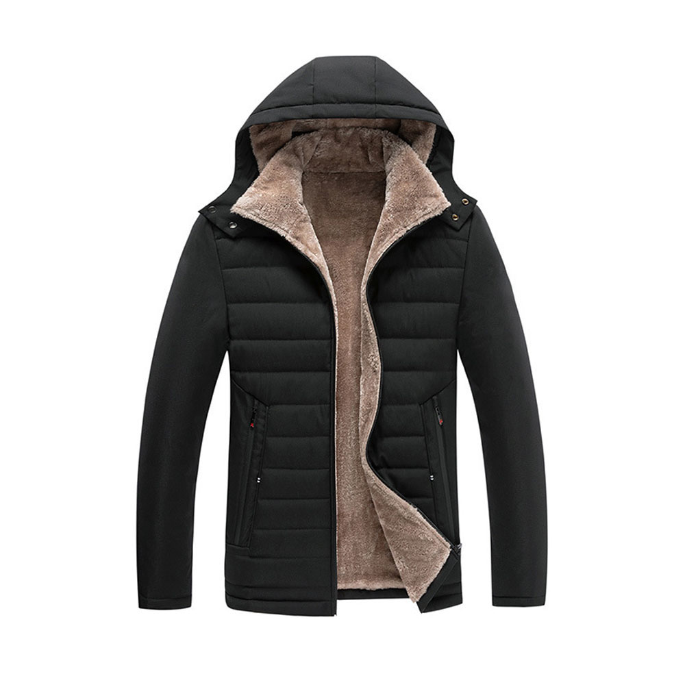 Veste à capuche épaisse en polaire pour hommes