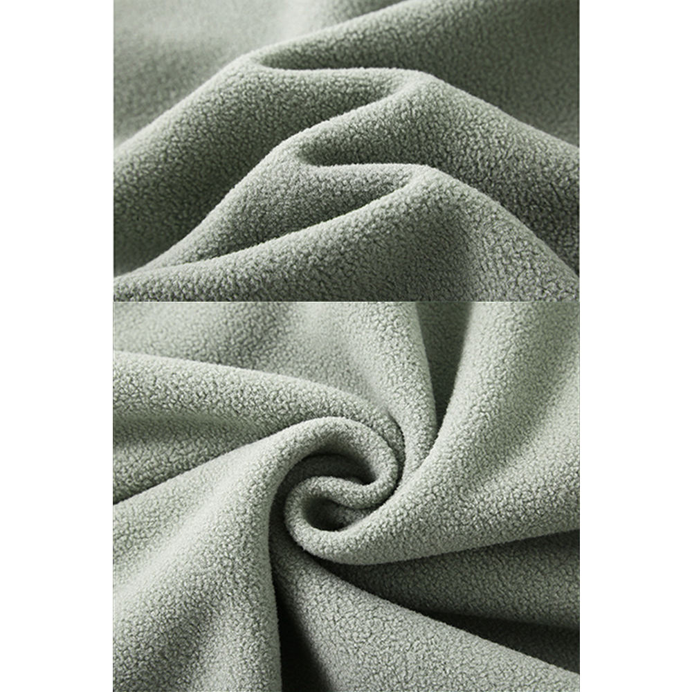 Warme Herren-Jacke aus Polarfleece mit Stehkragen, halbem Reißverschluss und langen Ärmeln