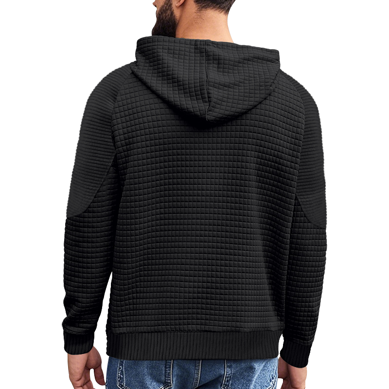 Kapuzensweatshirt aus Waffel-Jacquard für Herren