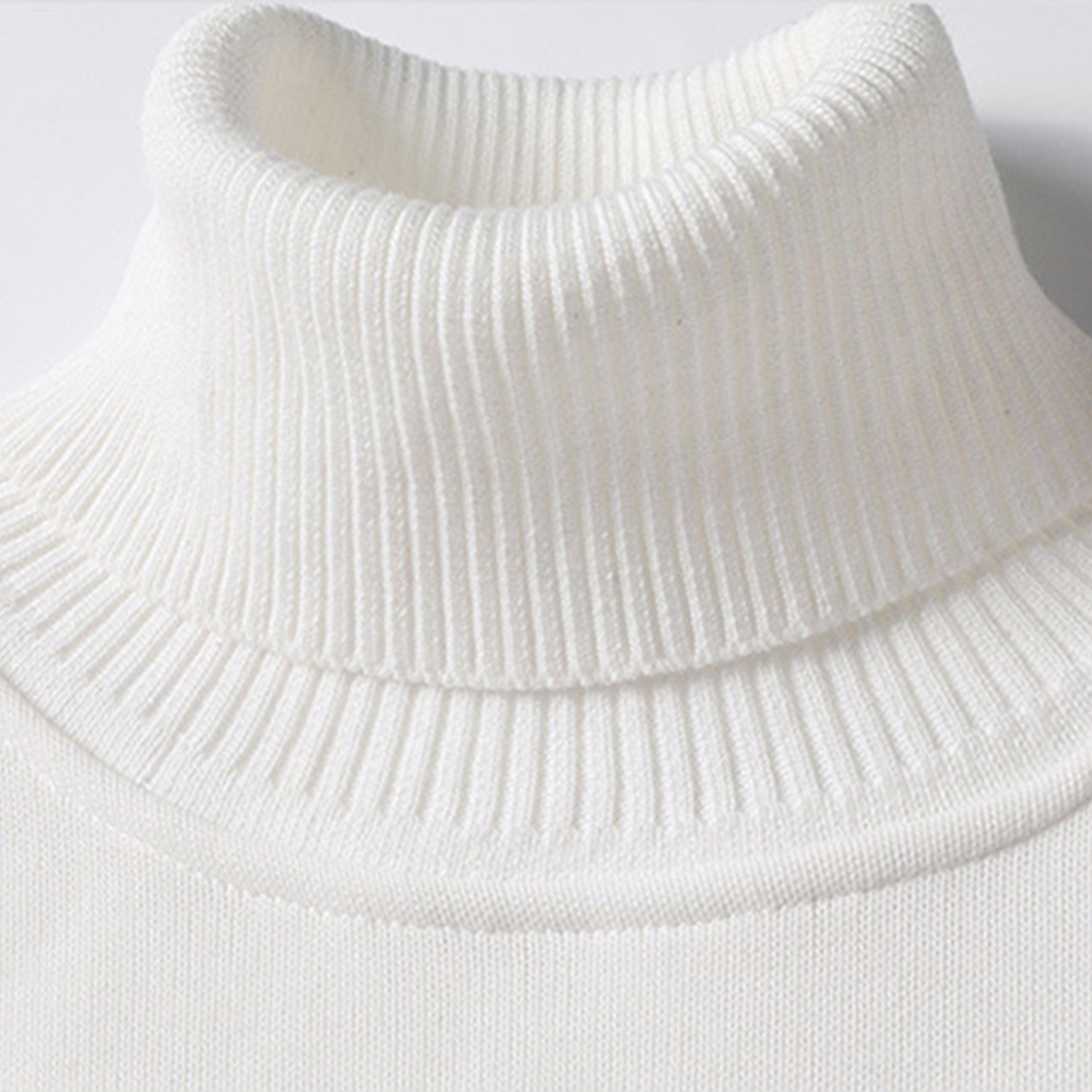 Rollkragen- und Fleece-Strickpullover für Herren im Winter