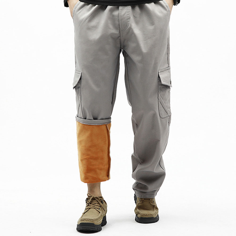 Pantalon décontracté chaud épaissi en polaire pour hommes