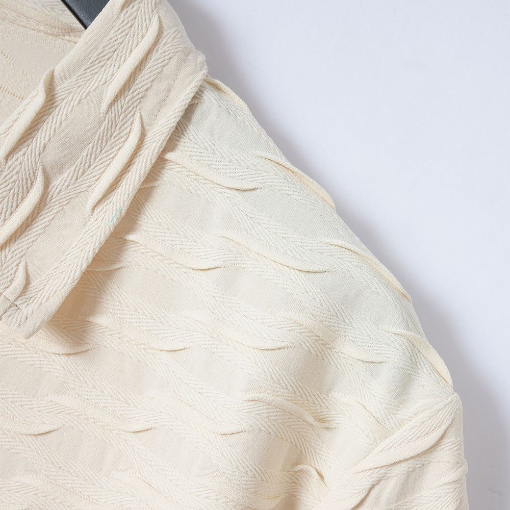 Herren Kurzarm-Revershemd mit Jacquard-Design