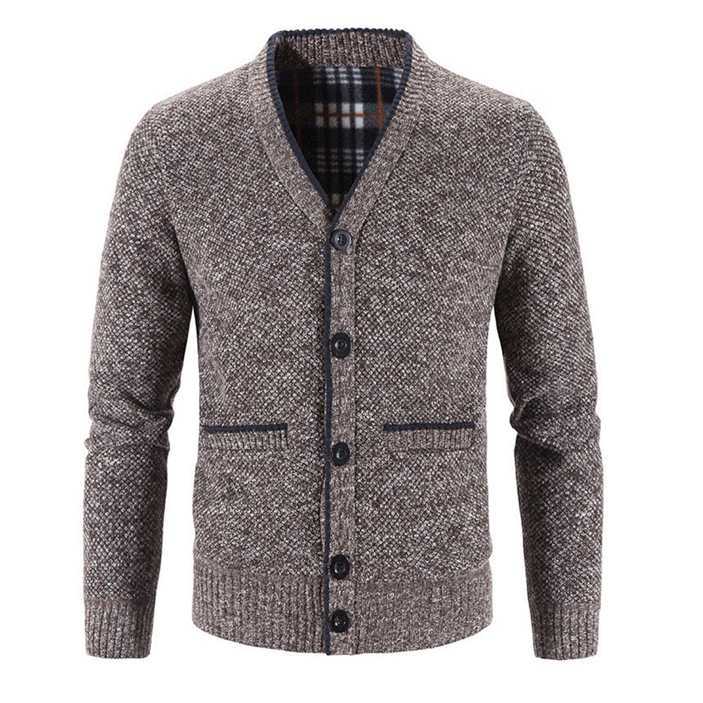 Coinbrillant Nouveau cardigan tricoté chaud épaissi pour hommes