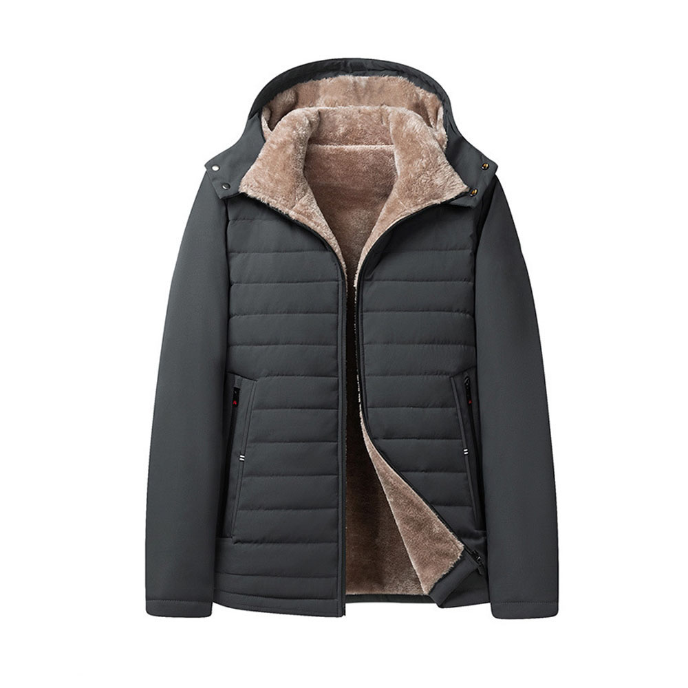 Veste à capuche épaisse en polaire pour hommes